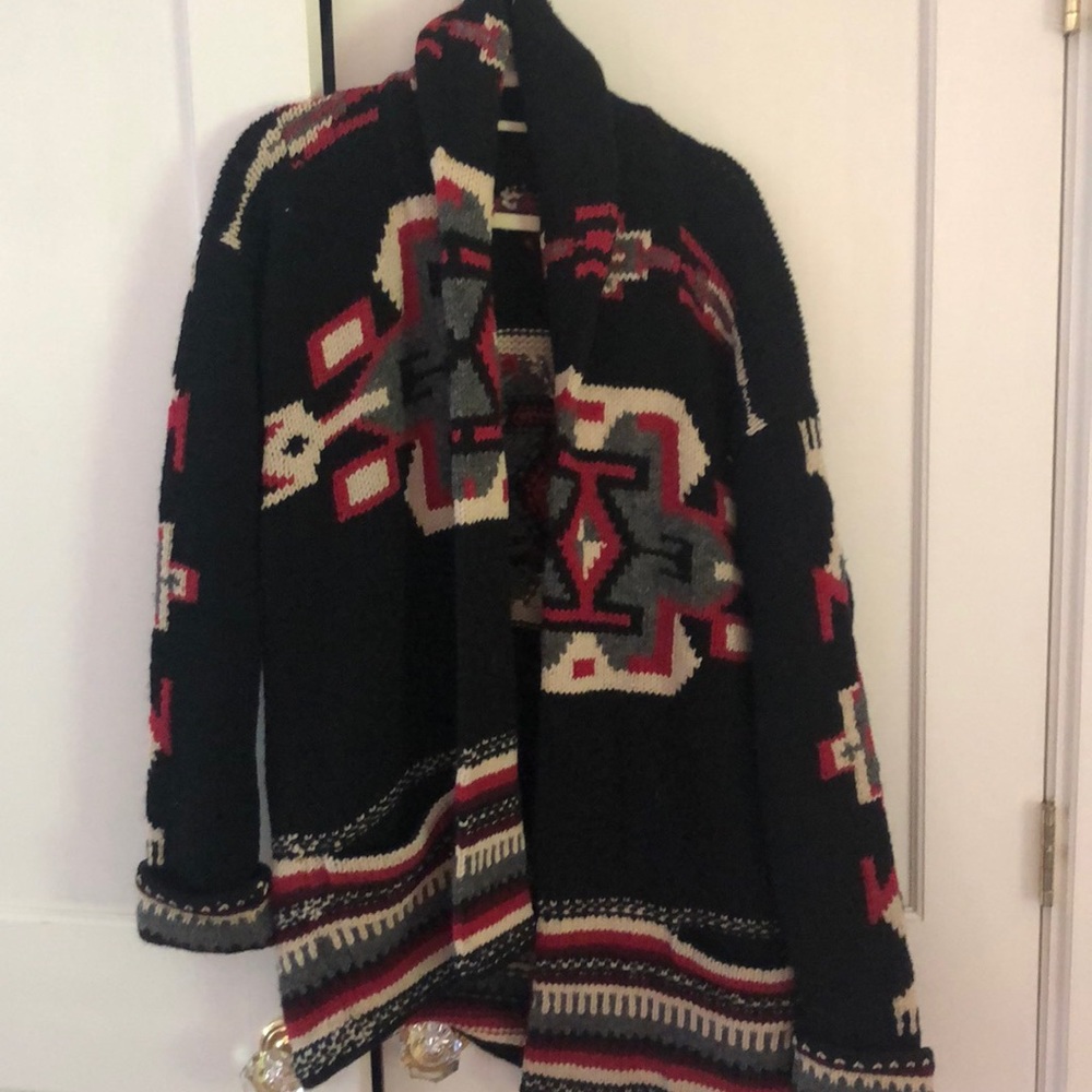 Vintage Ralph Lauren wool blanket sweater one size